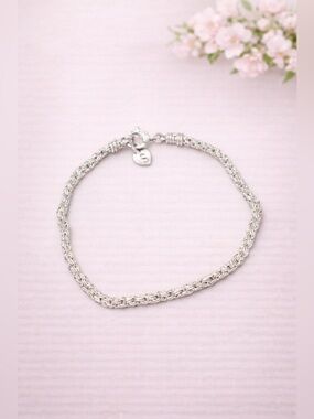 🌙 B1302 925 Silver Byzantine bracelet